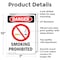 Signmission Smoking Prohibited Danger Sign, Aluminum, 7in W x 10in L, 2PK OS-2PACK-DS-A-710-V-1575 - alternate 6